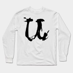 Dark and Gritty letter U from the alphabet Long Sleeve T-Shirt